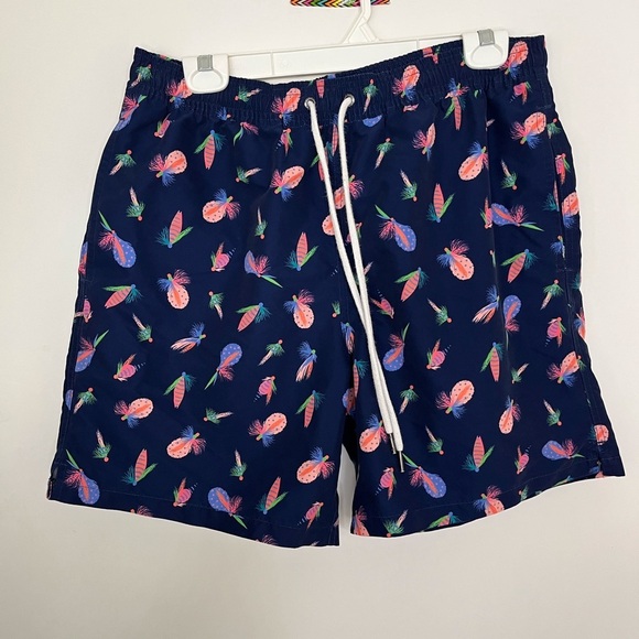 Strong Boalt Board Shorts, Size Large, Flying Fish Blue, linesd, back pocket,